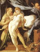 Bartholomeus Spranger Vulcanus and Maia oil painting reproduction